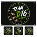 Starterset Team Doppel 16 (Flagge + 15 Sticker)